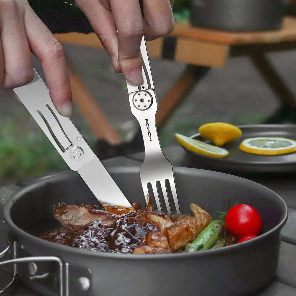 2-in-1 Folding Cutlery Set Knife & Fork - Image 13