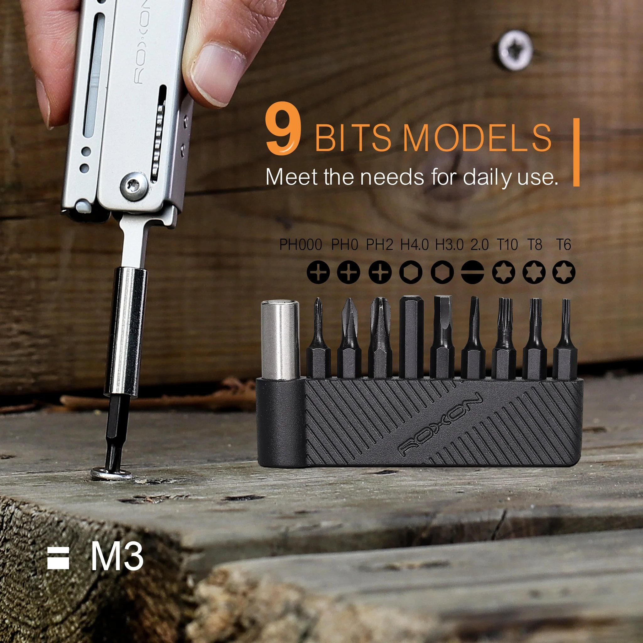 ROXON 4mm 9-Piece Extended Bits Set - Image 3