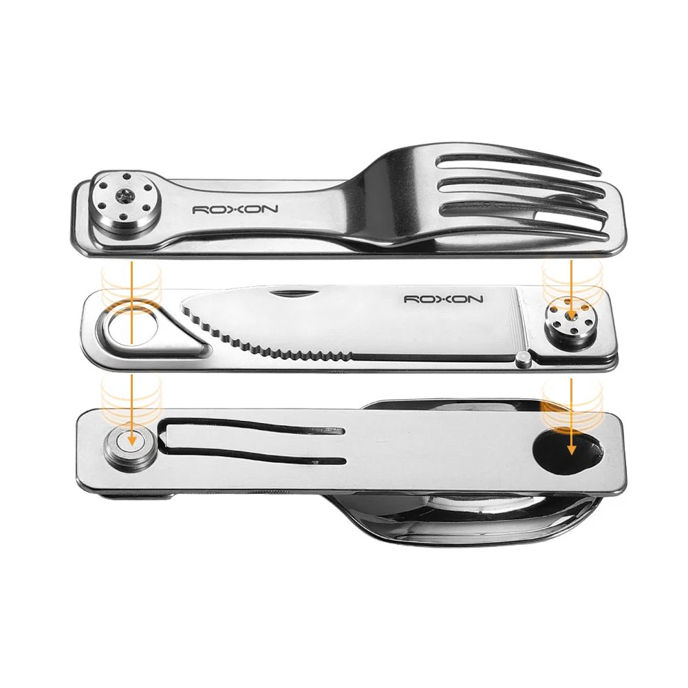 3-in-1 Folding Cutlery Travel Set - Image 4