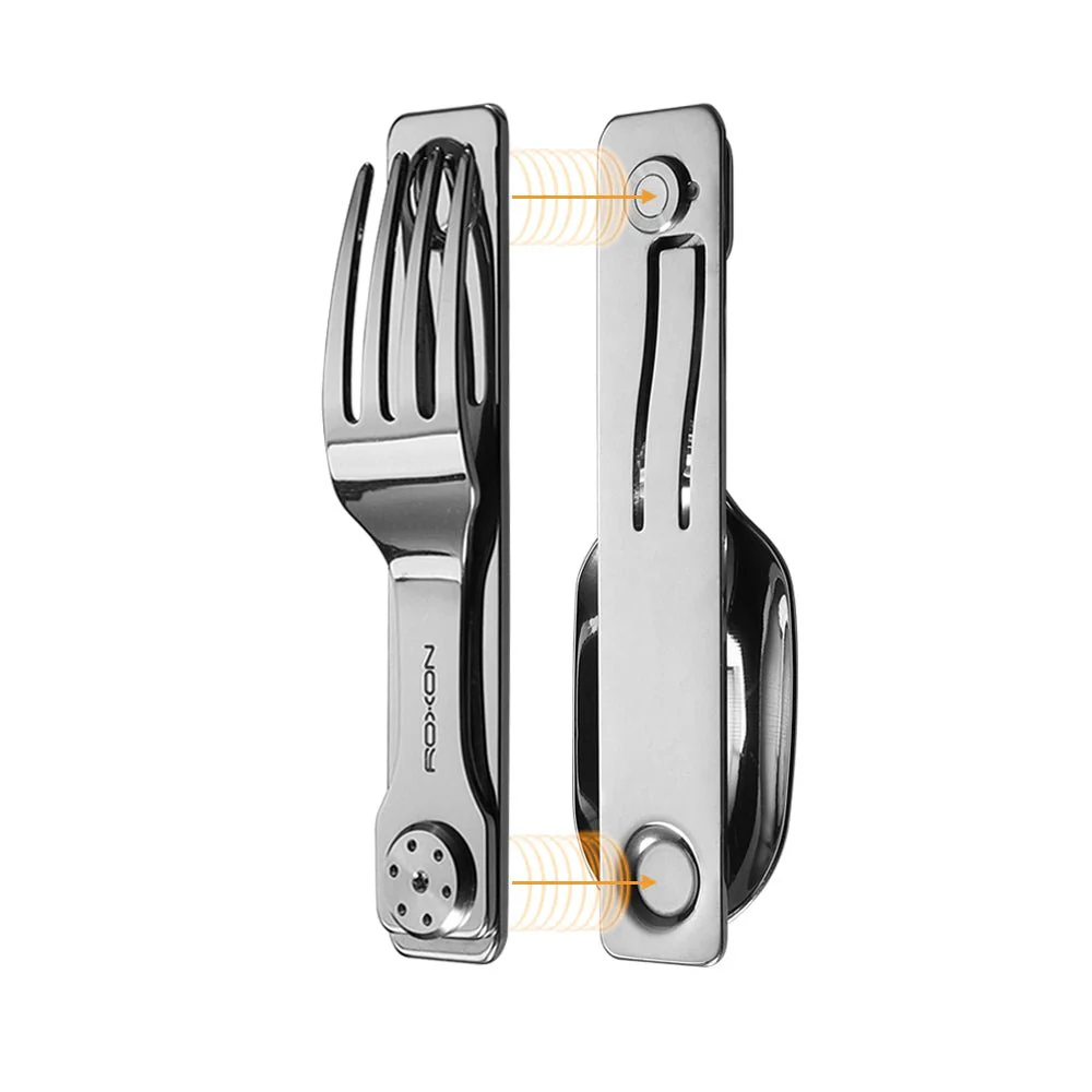 2-in-1 Folding Camp Cutlery Set | ROXON Tools - Image 4