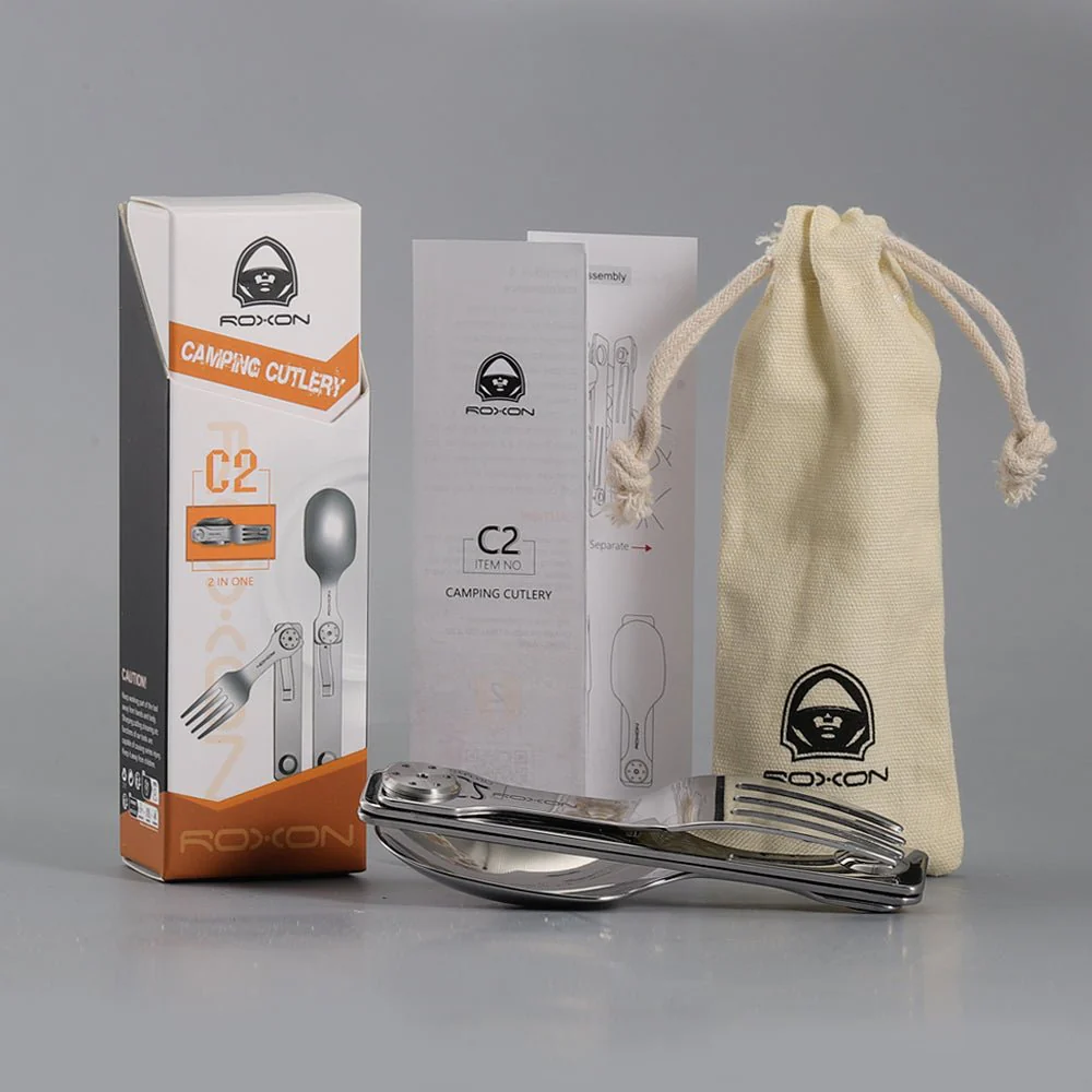 2-in-1 Folding Camp Cutlery Set | ROXON Tools - Image 8